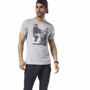 Reebok Graphic Series One Series Training Photo Print T Shirt Herren - Grau - DE 734-TIA